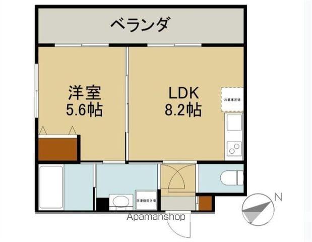 ハウスサザン華(1LDK/2階)の間取り写真