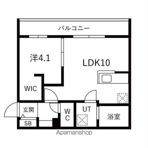 ASTER FLAX ASABUアステール フラックス アサブ(1LDK/4階)の間取り写真