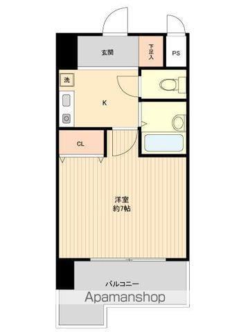 パークフラッツ金山(1K/12階)の間取り写真