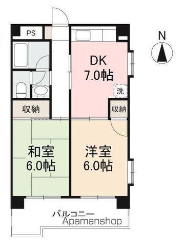 プラザアンジェロ(2DK/2階)の間取り写真