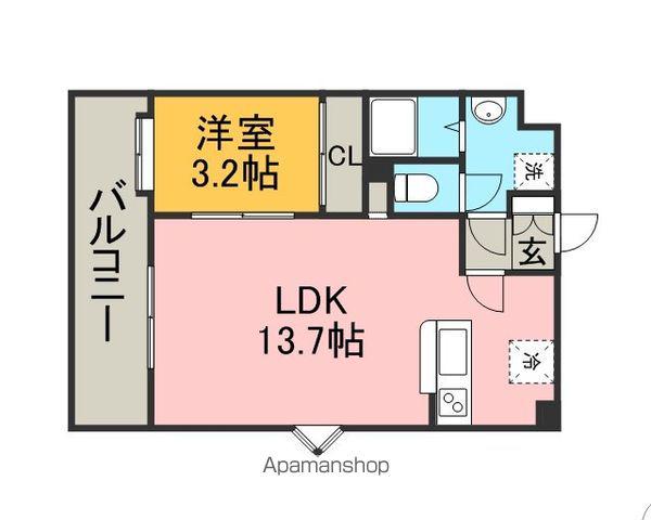 サヴォイ セントオブガーデン(1LDK/14階)の間取り写真