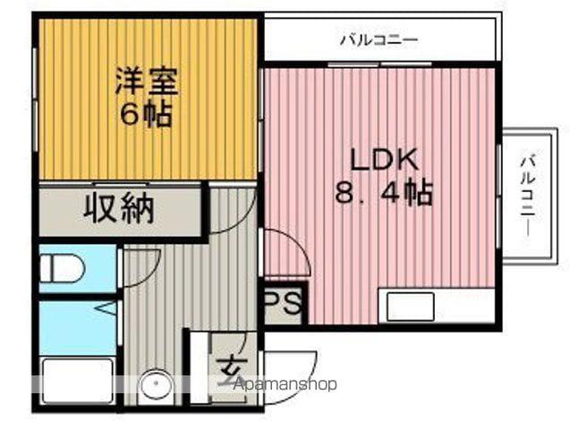 チェリーハイツ(1LDK/1階)の間取り写真