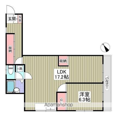 メゾン・ド・ビューティー(1LDK/2階)の間取り写真