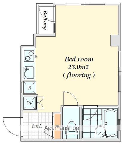 カーサ参宮橋(ワンルーム/1階)の間取り写真