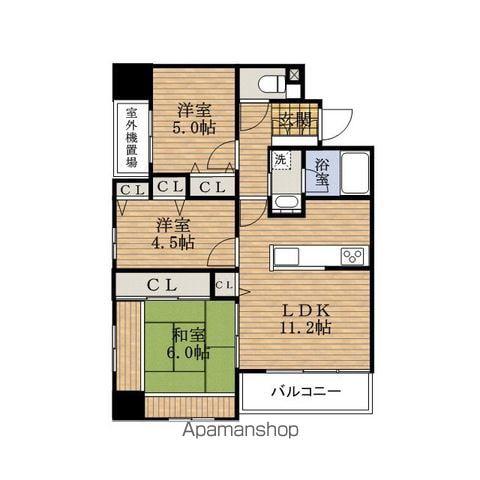 ARDENTOWER新町(3LDK/10階)の間取り写真