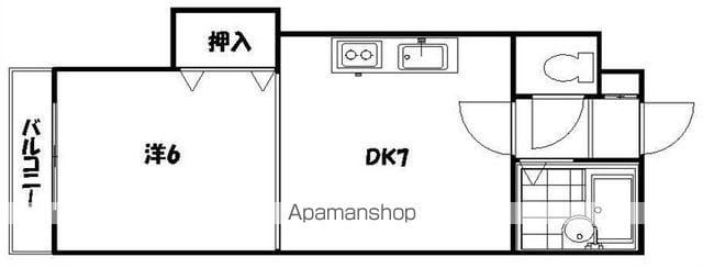 エスポアール平岸(1DK/4階)の間取り写真