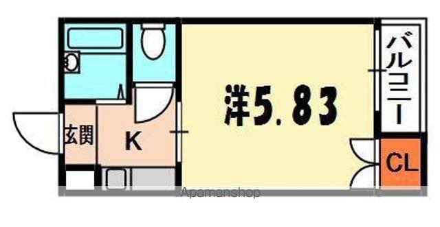 クレセント守口(1K/2階)の間取り写真