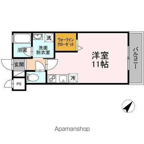 マーベル(ワンルーム/3階)の間取り写真