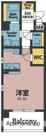 グランエグゼ徳島(ワンルーム/3階)の間取り写真