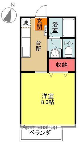 昭和コーポいわきB棟(1K/1階)の間取り写真