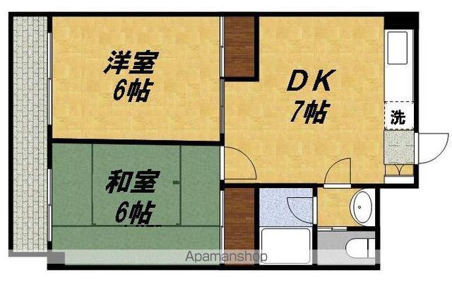 セルーエ三鷹(2DK/5階)の間取り写真