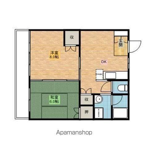 斉丸マンション(2DK/3階)の間取り写真