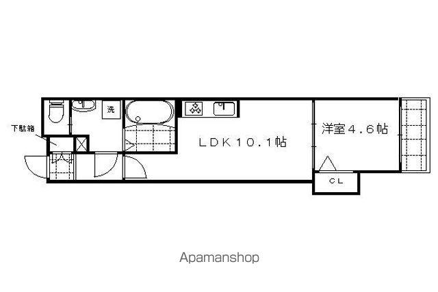 JMメゾン御所西(1LDK/1階)の間取り写真