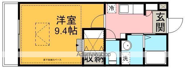 ルネス ロマネガーデン(1K/3階)の間取り写真