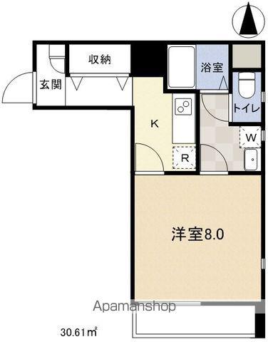 カリーナレジデンス(1K/1階)の間取り写真