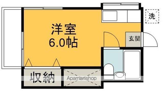 若草ハイツ(ワンルーム/2階)の間取り写真