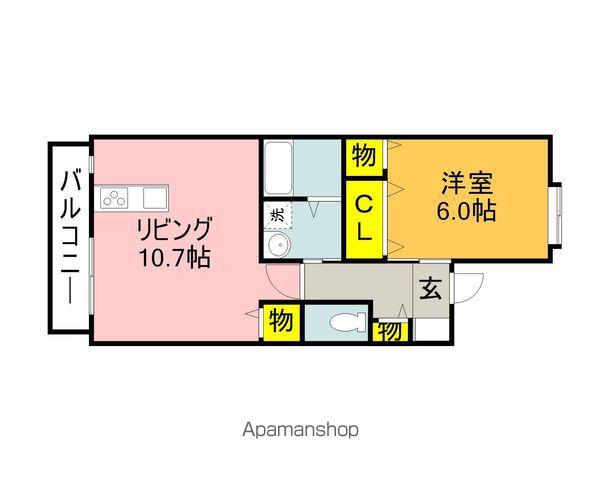 リーベンヴィーヴルⅡ(1LDK/2階)の間取り写真