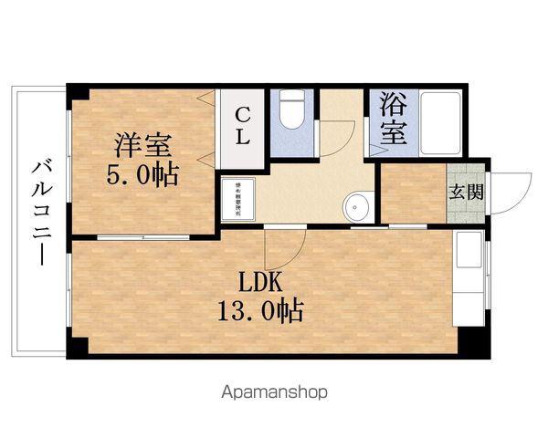 大宮マンション(1LDK/4階)の間取り写真