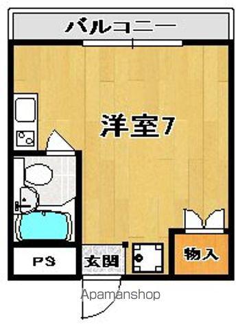 ハイツ内田(ワンルーム/3階)の間取り写真