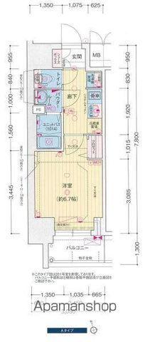 プレサンス広小路通今池(1K/10階)の間取り写真