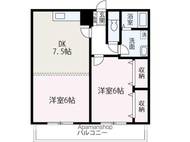 サニーガーデン壱番館(2DK/1階)の間取り写真