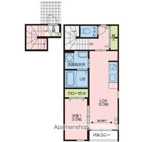 ビネガーゴールド(1LDK/2階)の間取り写真