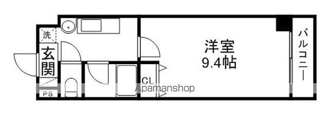 ソレイユ豊PARTⅡ(1K/2階)の間取り写真