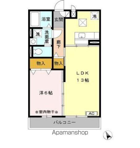 スカイハイツ(1LDK/1階)の間取り写真