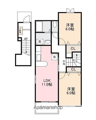 ムイビエーンB(2LDK/2階)の間取り写真