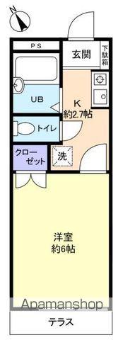 西八千代ガーデンハイツ(1K/1階)の間取り写真