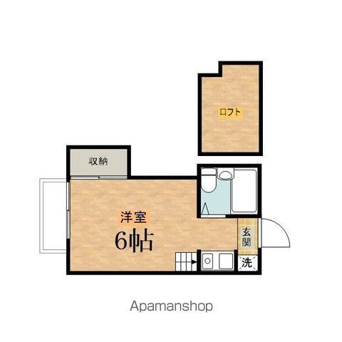 アイランドハイツ(ワンルーム/2階)の間取り写真