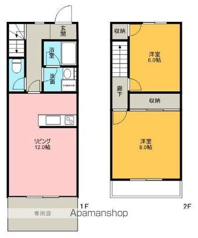 ヴェルクール貝塚(2LDK)の間取り写真