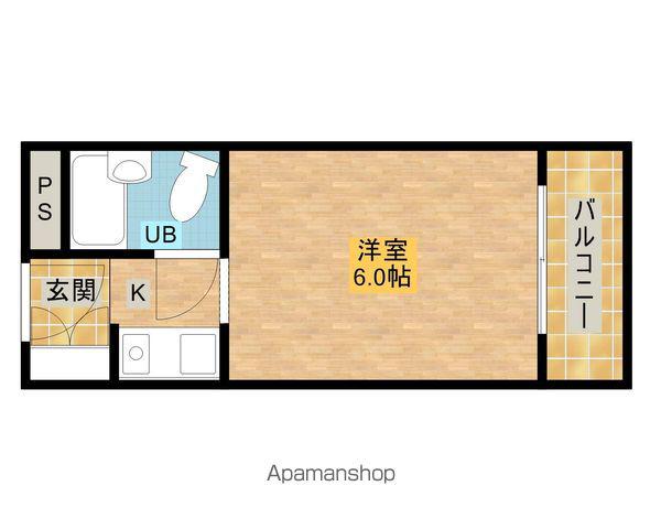 ノイブルグ(1K/2階)の間取り写真