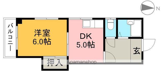 ハイツサンバード(1DK/3階)の間取り写真