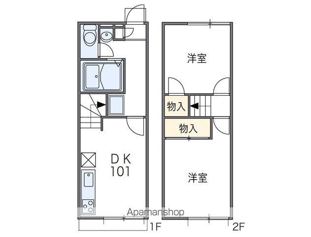 レオパレス太子Ⅱ(2DK/1階)の間取り写真