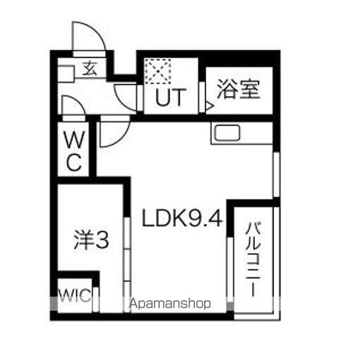 MOVE本陣GRANDE(1LDK/3階)の間取り写真