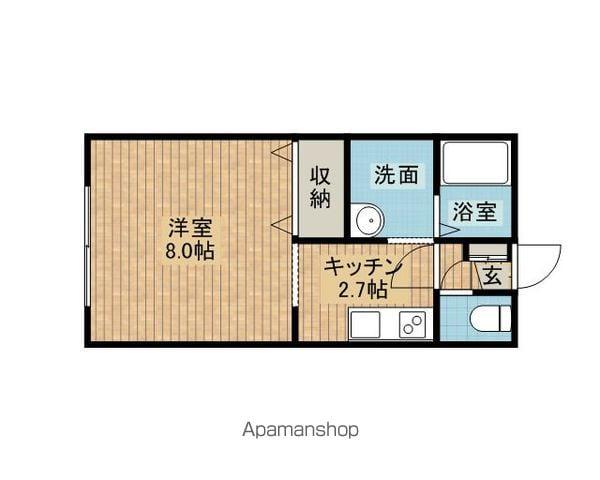 ポラリス(1K/1階)の間取り写真