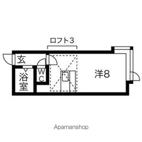 リフュージオ平岸(ワンルーム/2階)の間取り写真