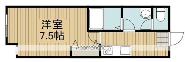 キーウエスト万代(1K/2階)の間取り写真