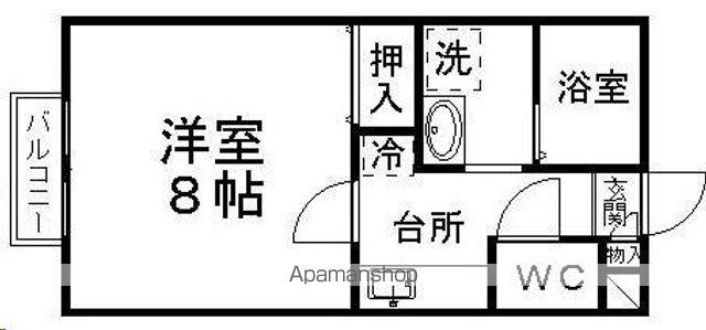 パセオホープ(1K/1階)の間取り写真