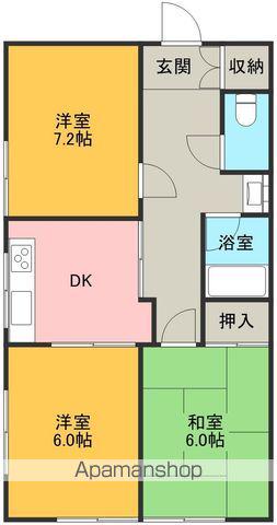 平成ハイツ3号館(3DK/2階)の間取り写真