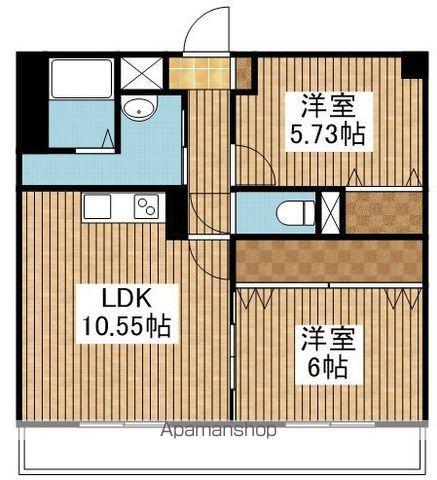 リバーサイド25(2LDK/2階)の間取り写真
