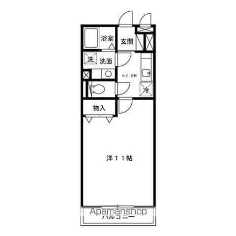 ガーデンヴィラ豊田(1K/2階)の間取り写真