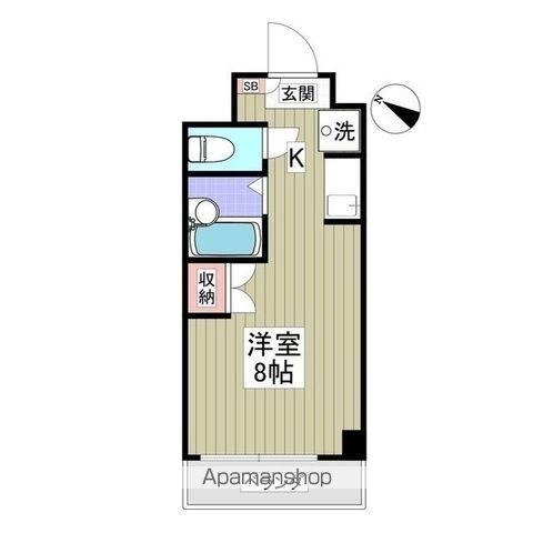 メゾン ド ディマンシェ(1K/4階)の間取り写真