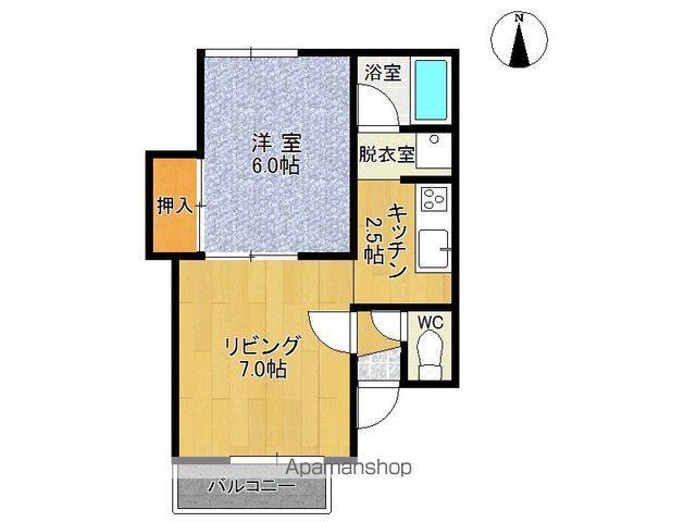 サクセスハイム1(1LDK/4階)の間取り写真