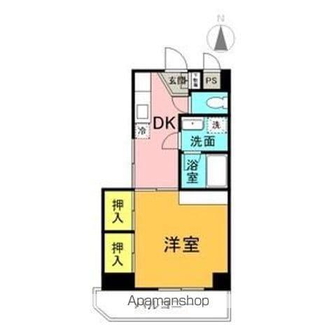 グランビル泉(1DK/6階)の間取り写真