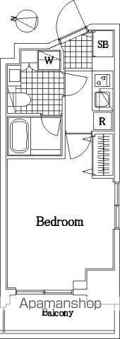 ザ・レジデンス・オブ・トーキョーH20ウエストタワー(1K/7階)の間取り写真