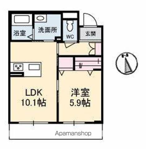 グリナージュ(1LDK/1階)の間取り写真