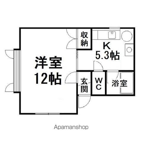 ATLYAⅡ(1K/2階)の間取り写真