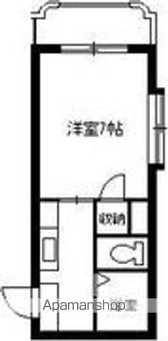 レインボー鴨池(1K/3階)の間取り写真